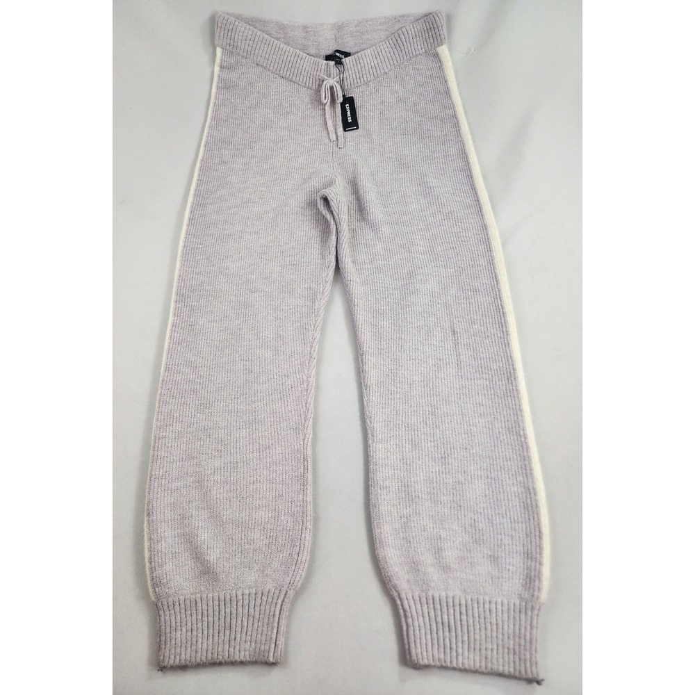Express sweatpants womens L Large purple 30519503 stretch drawstring $80 ladies